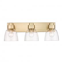  0314-BA3 BCB-CLR - Remy BCB 3 Light Bath Vanity in Brushed Champagne Bronze with Clear Glass Shade